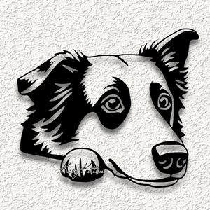 australian shepherd dog laying wall art home decor