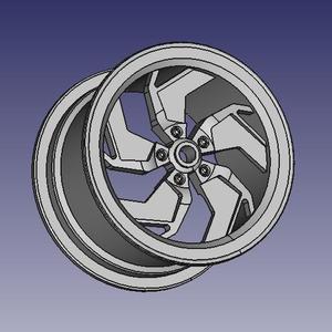 WHEEL RIM FUTURISTIC 3D DESIGN