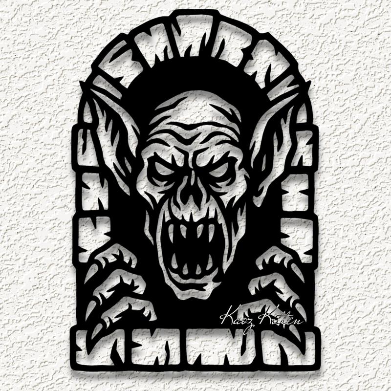 demon ghoul wall art home decor