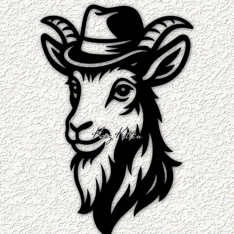 goat hat 7 wall art home decor