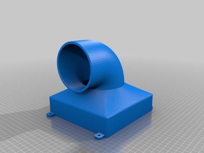 Extractor Fan (160mmx160mm) to 100mm Fan duct