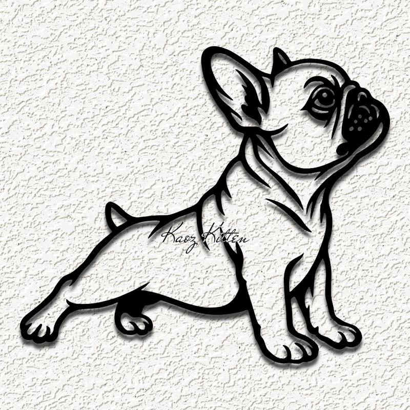 french bulldog frenchie yoga wall art home decor