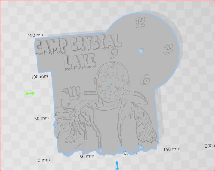 Jason Voorhees clock face