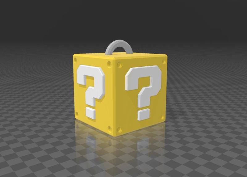 Keychain Question Block from Super Mario