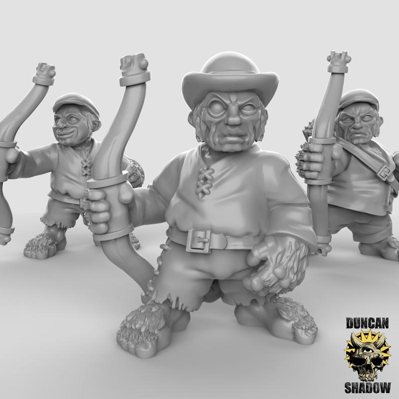 Halfling Rabble With Bows (Pre Supported)