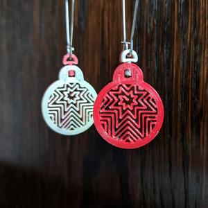 Earrings: Christmas ball