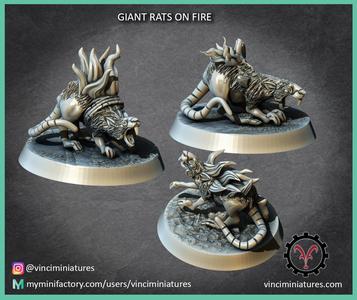 GIANT RATS ON FIRE