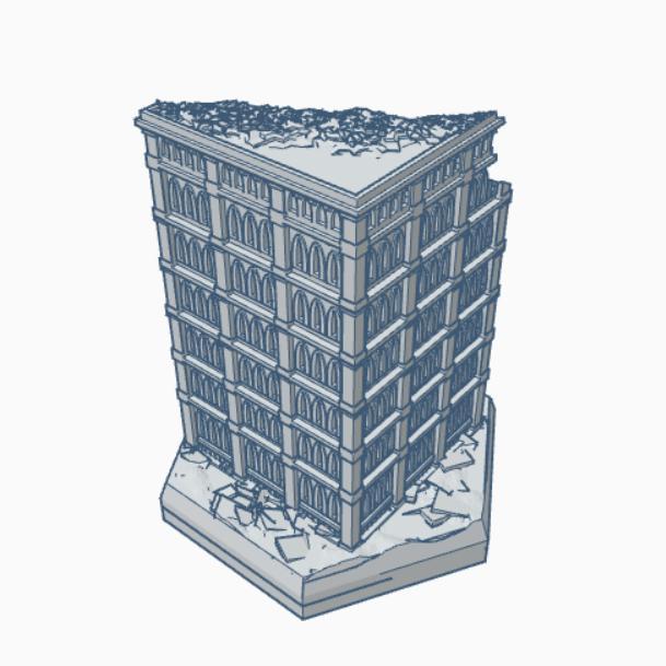 Gothic Ruined Building 105 Hex Map Scale HMSR105