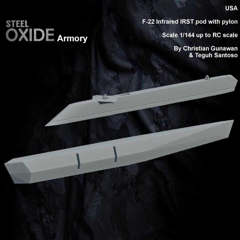 USA F-22 Raptor IRST infrared pod plus pylon