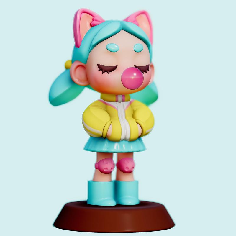 Girl with bubble gum ^^