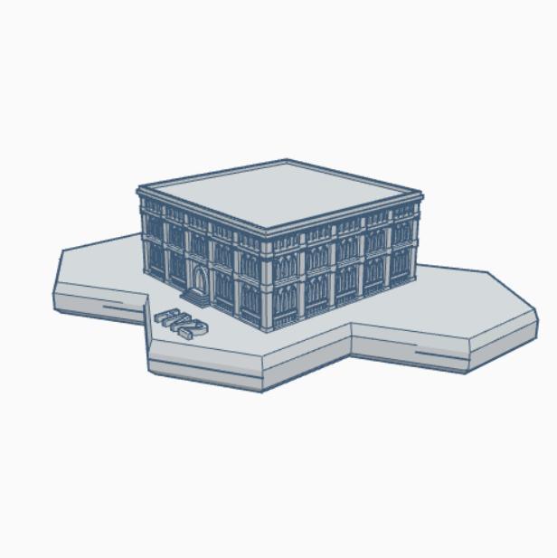 Gothic Building HMSG117 Hex Map Scale