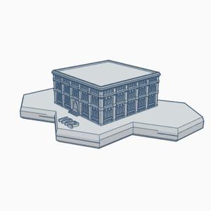 Gothic Building HMSG117 Hex Map Scale