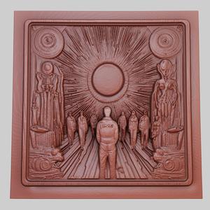 Solaris 3d printer relief medallion obj stl
