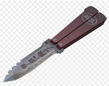 Black Rose Butterfly Knife