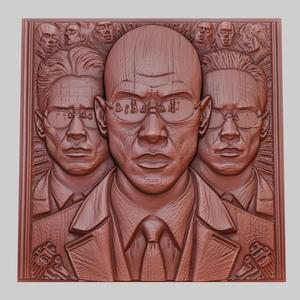 The Matrix 3d printer relief medallion obj stl