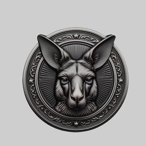 Kangaroo Animal Head Kangaroo Animal Medallion for CNC Router Laser & 3D Printer