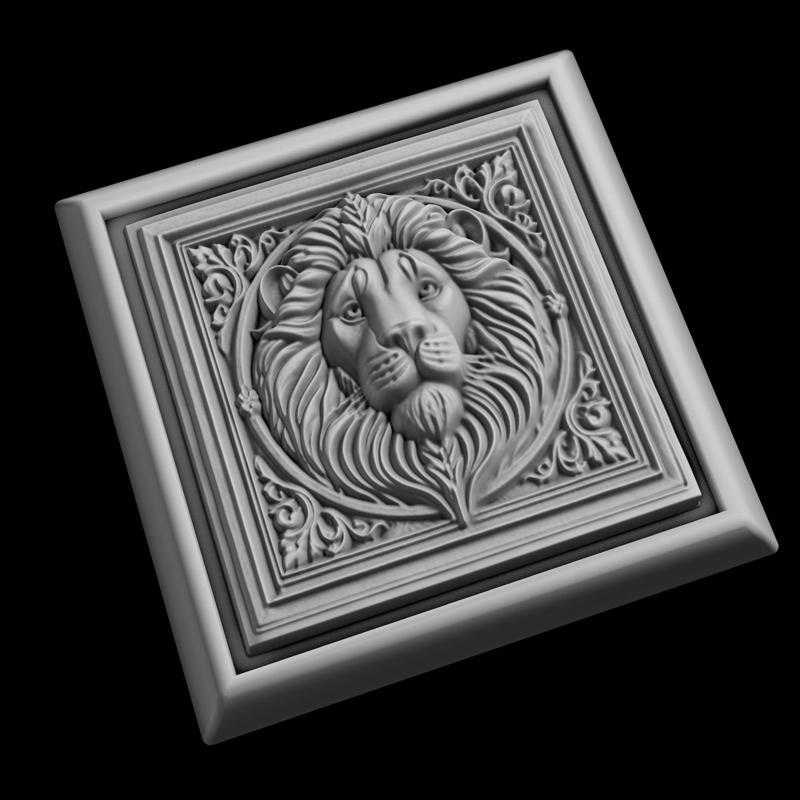 Lion Animal 3D Model for CNC Router Laser & 3D Printer