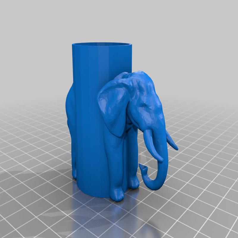 Elephant pencil holder