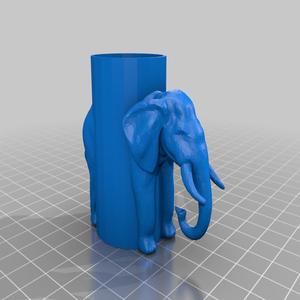 Elephant pencil holder