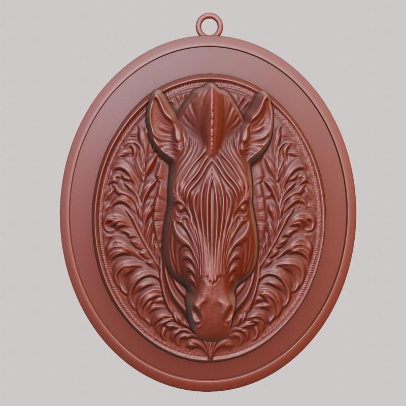 Zebra Animal Necklace Zebra Animal Pendant for CNC Router Laser & 3D Printer