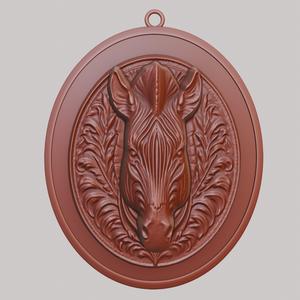 Zebra Animal Necklace Zebra Animal Pendant for CNC Router Laser & 3D Printer