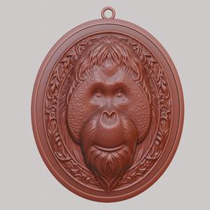 Orangutan Animal Necklace Orangutan Animal Pendant for CNC Router Laser & 3D Printer