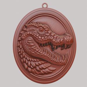Crocodile Animal Necklace Crocodile Animal Pendant for CNC Router Laser & 3D Printer