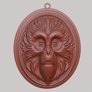 Gibbon Animal Necklace Gibbon Animal Pendant for CNC Router Laser & 3D Printer