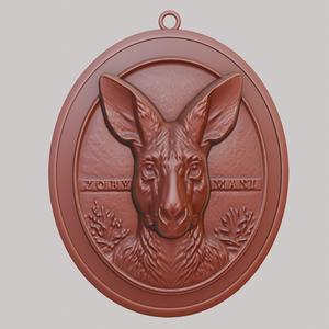 Kangaroo Animal Necklace Kangaroo Animal Pendant for CNC Router Laser & 3D Printer