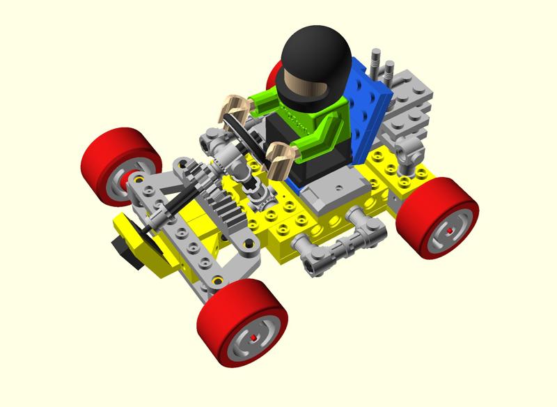 OpenRC 4-Wheel Drive Go-Kart with Ackermann Steering