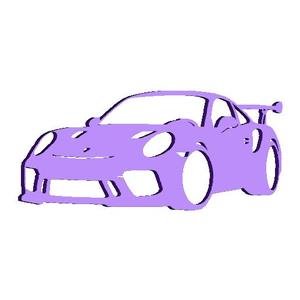 SPORTS CAR WALL ART 2D WALL