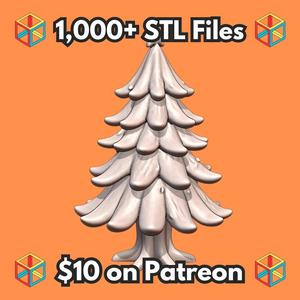 Cozy Christmas Tree with Snowy Branches for Holiday Decor MineeForm FDM 3D Print STL File