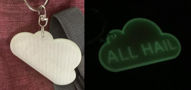 Night Vale Glow Cloud keychain