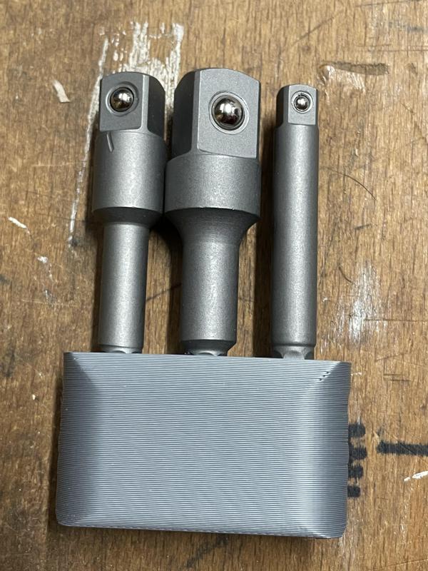 1/4" Hex to 1/4", 1/2" and 3/8" Drive Socket Adaptor Holder (Bitholder/Bithalter)