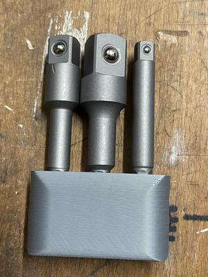 1/4" Hex to 1/4", 1/2" and 3/8" Drive Socket Adaptor Holder (Bitholder/Bithalter)