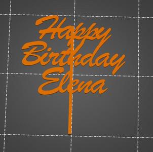 Customizable Happy Birthday Topper