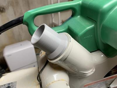 Vacuum hose adapter for Hitachi C10FSH sliding miter saw