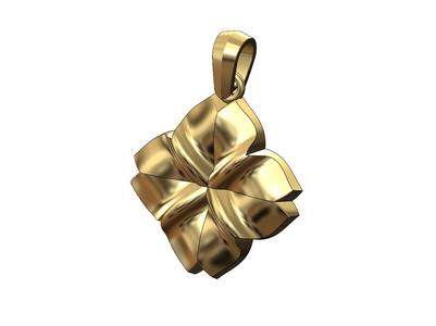 Vintage rosette pendant charm with bail 3D print model