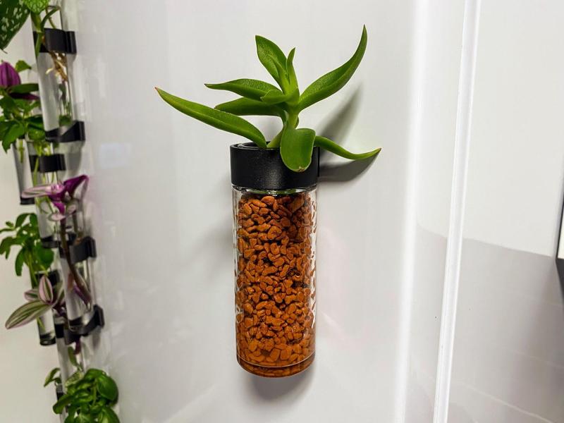 Fridge Farm - IKEA ORTFYLLD magnetic flowerpot