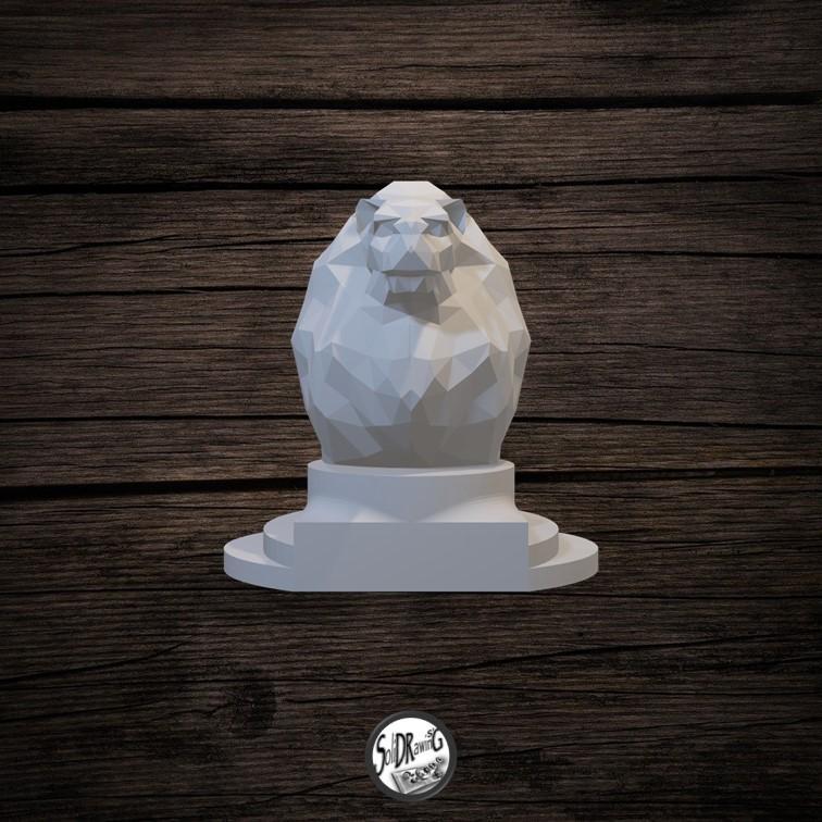 Lion L39 - LowPoly - Bust - Head - Perfect Design - Easy Print - Decor - SoliDRawinGS0179