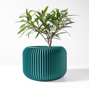 The Unis Planter Pot with Drainage Tray & Stand: Modern and Unique Home Decor for Plants and Succulents  | STL File