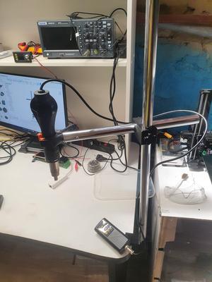 Desk stand for hot air gun