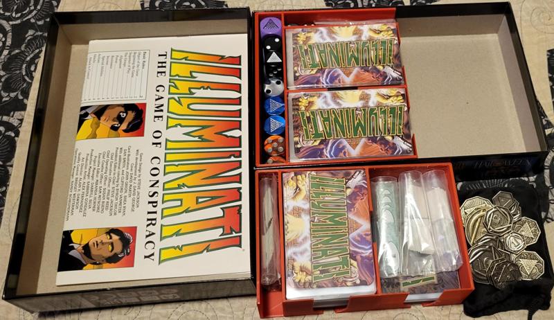 Illuminati Card Game Second Edition Box Organizer for Sleeved Cards