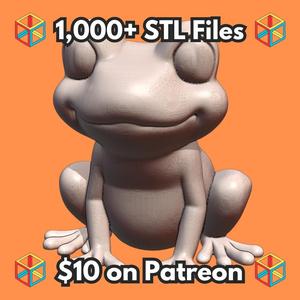 Happy Frog Miniature with Cute Rounded Feet and Hands MineeForm FDM 3D Print STL File
