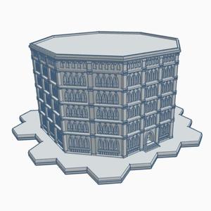 Gothic Building 136 with Hex Base GHB136