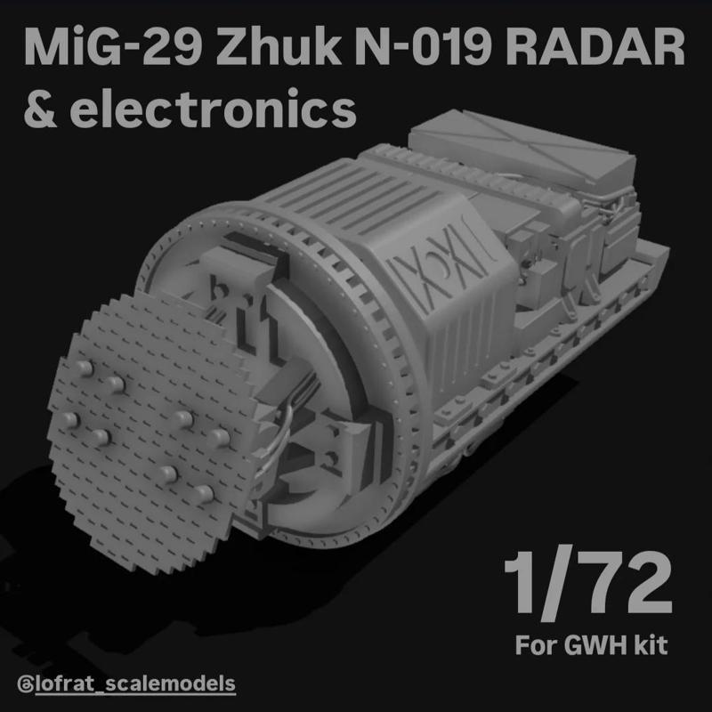 MiG-29 ZHUK radar N-019 1/72 for GWH kit
