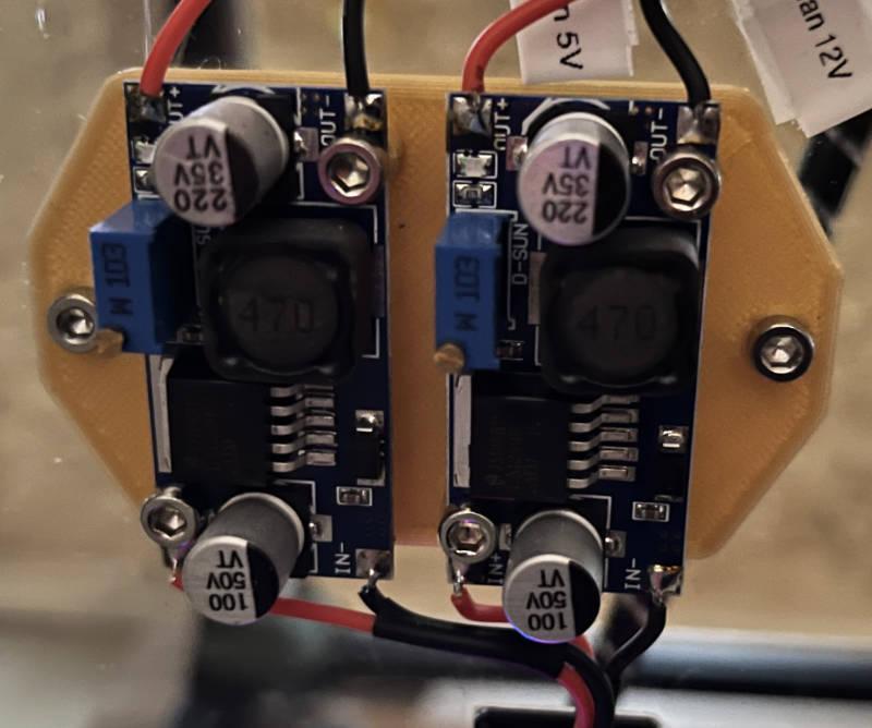 Buck converter holder for one, two or three converters