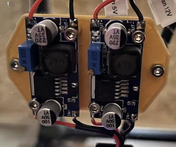 Buck converter holder for one, two or three converters