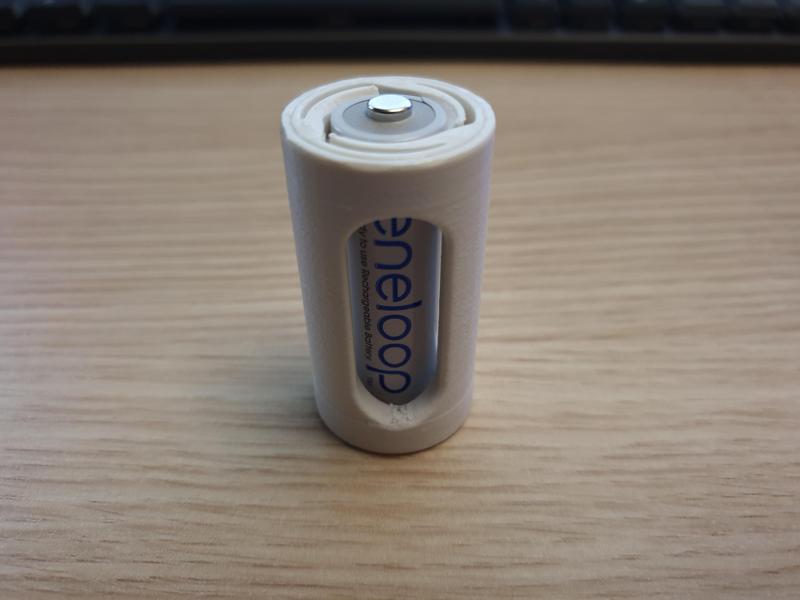 AA to C size battery adapter