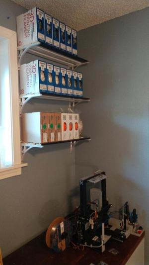 Industrial looking shelf bracket 